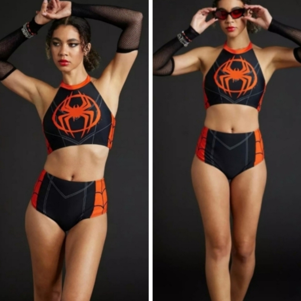 Marvel Spider Man Across The Spider Verse Miles Morales Swim Bottom Hot TopicNWT